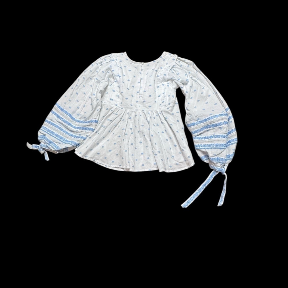 Ella Moss Waverly Puff Long-Sleeve Top small wt40